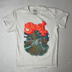 Ghost Band T-Shirt Mens Medium White Graphic Tee 2023 Global Merchandising